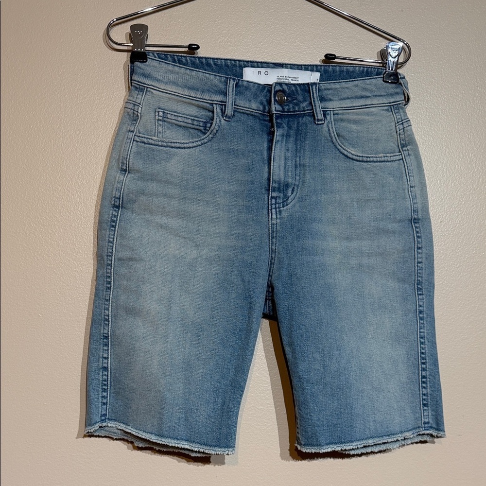 IRO Light Blue Denim Shorts